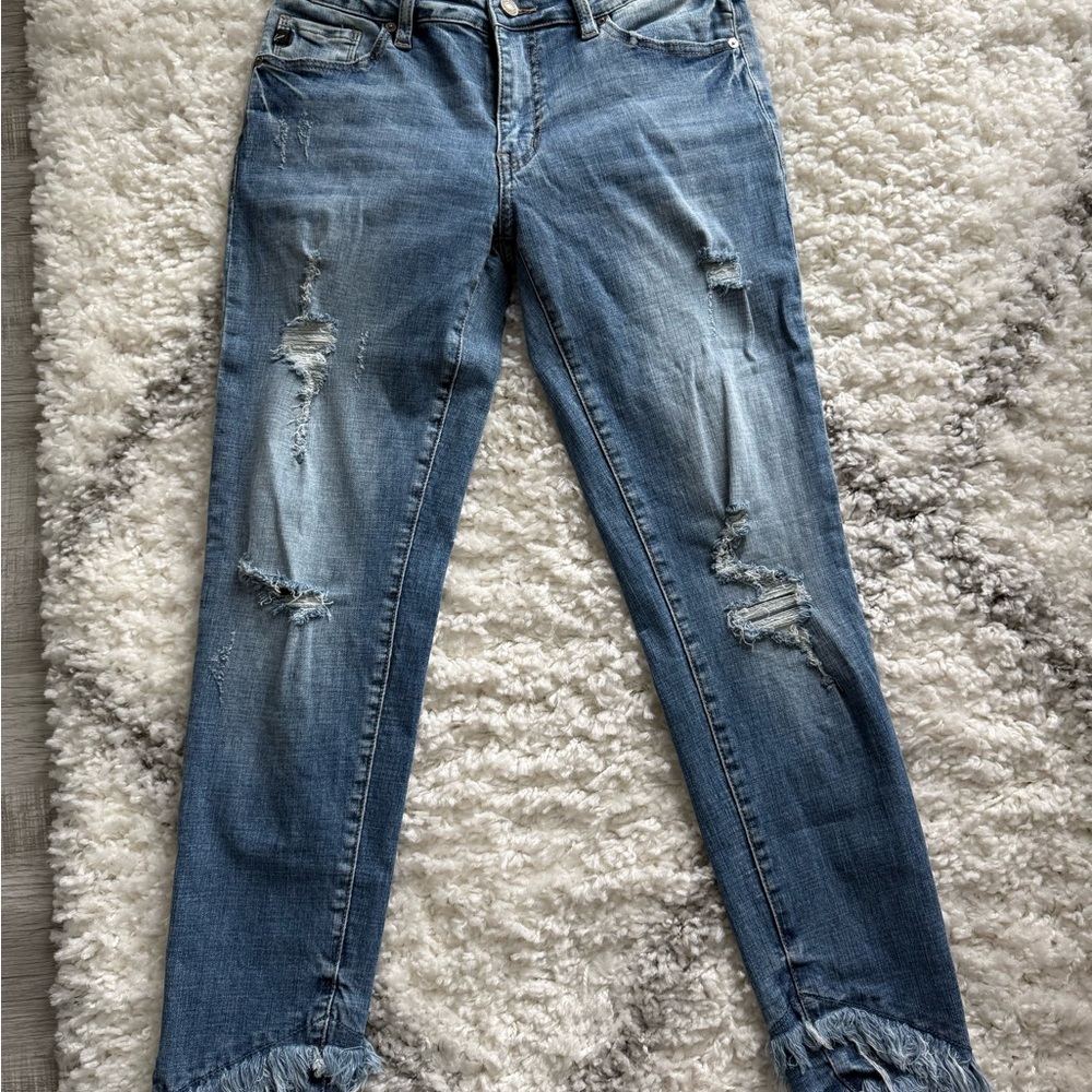 KanCan Distressed Skinny Jeans in Blue